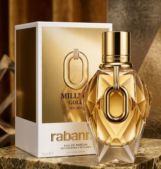 Paco Rabanne Million Gold For Her Eau De Parfum Spray Refillable 90ml